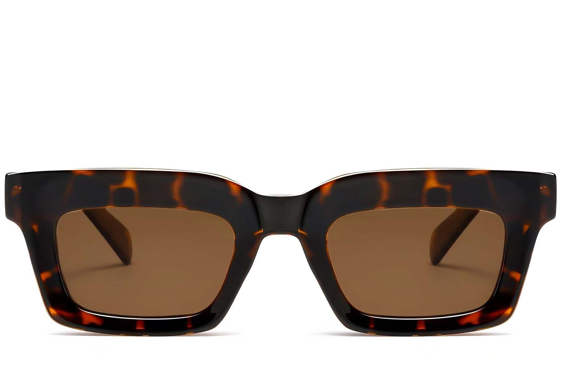 Rectangular Tortoiseshell Acetate Sunglasses #BS2607-0054