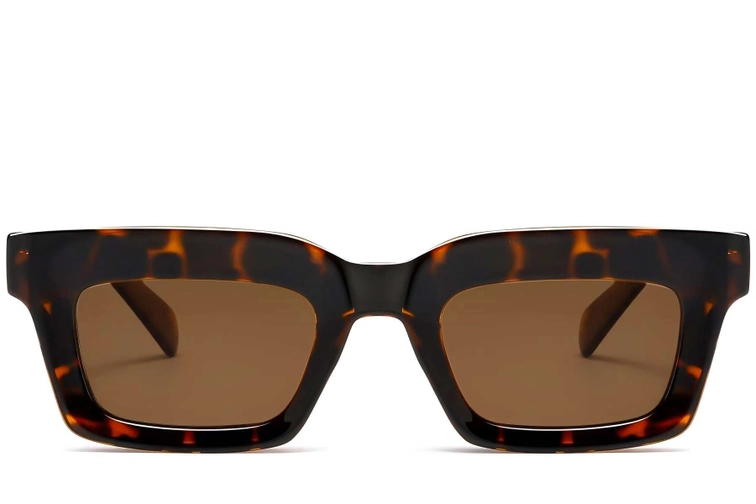 Rectangular Tortoiseshell Acetate Sunglasses #BS2607-0054