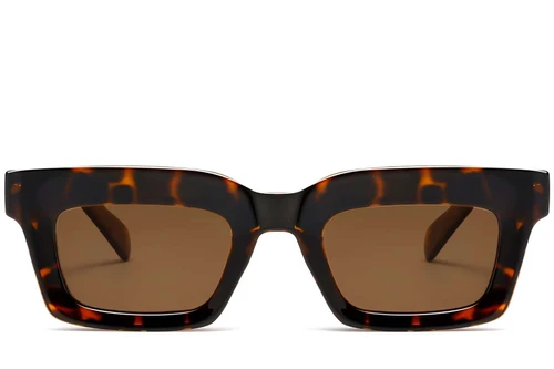 Rectangular Tortoiseshell Acetate Sunglasses #BS2607-0054
