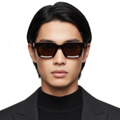 Gafas de sol rectangulares de acetato con montura de carey # BS2607-0054