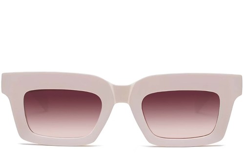 Rectangular Pink Acetate Sunglasses #BS2607-0056