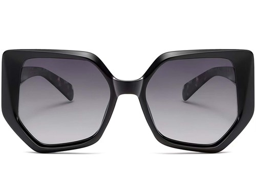Geometric Black Acetate Sunglasses #BS2607-0058