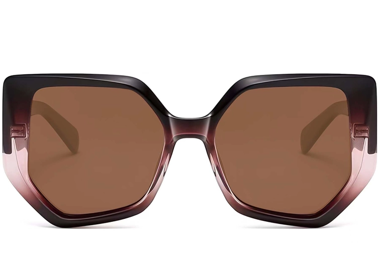 Geometric Pink Acetate Sunglasses #BS2607-0059