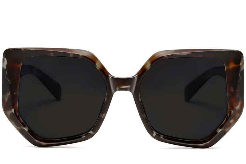 Geometric Tortoiseshell Acetate Sunglasses #BS2607-0060