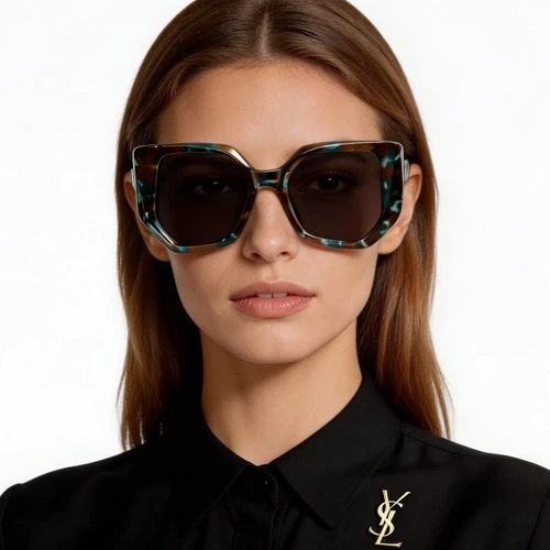 Geometric Tortoiseshell Acetate Sunglasses #BS2607-0060
