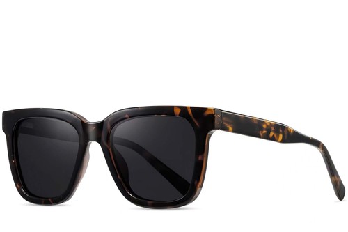 Rectangular Tortoiseshell Acetate Sunglasses #BS2607-0066