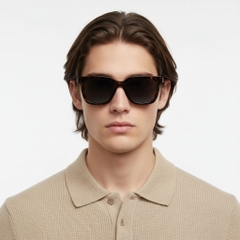 Gafas de sol rectangulares de acetato con montura de carey # BS2607-0066