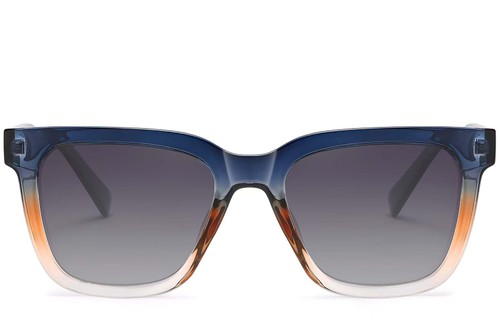 Rectangular Blue Acetate Sunglasses #BS2607-0067