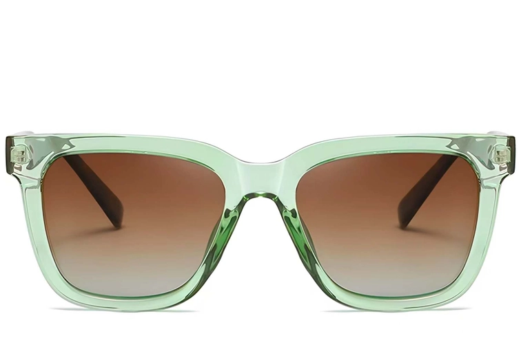 Rectangular Green Acetate Sunglasses #BS2607-0069