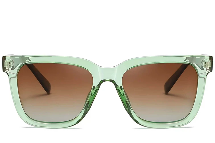 Rectangular Green Acetate Sunglasses #BS2607-0069