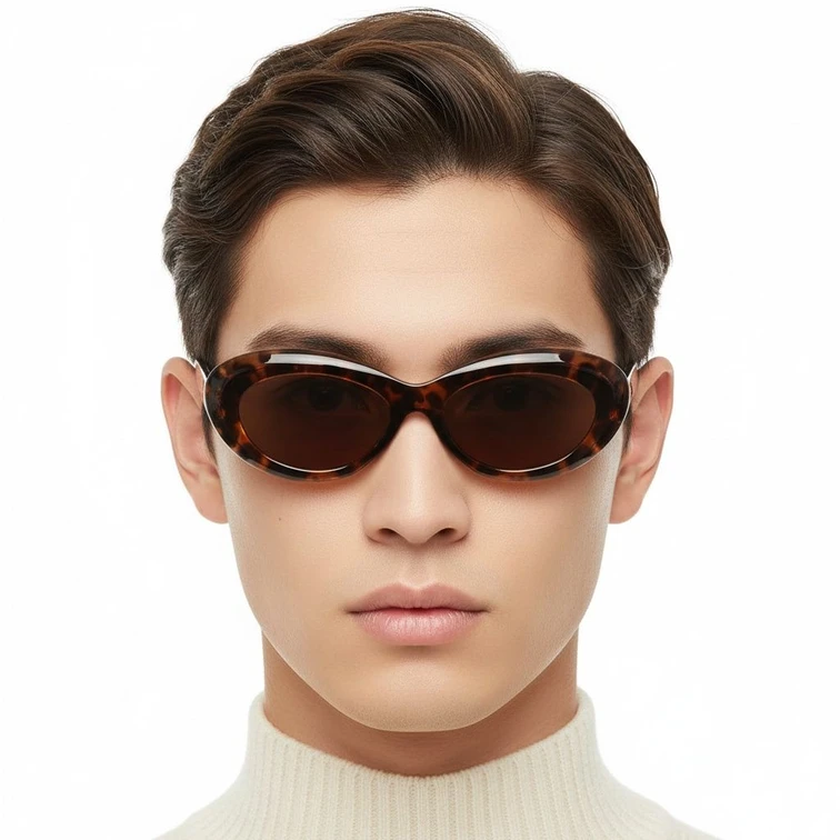 Gafas de sol de acetato con forma de mariposa y carey # BS2607-0070