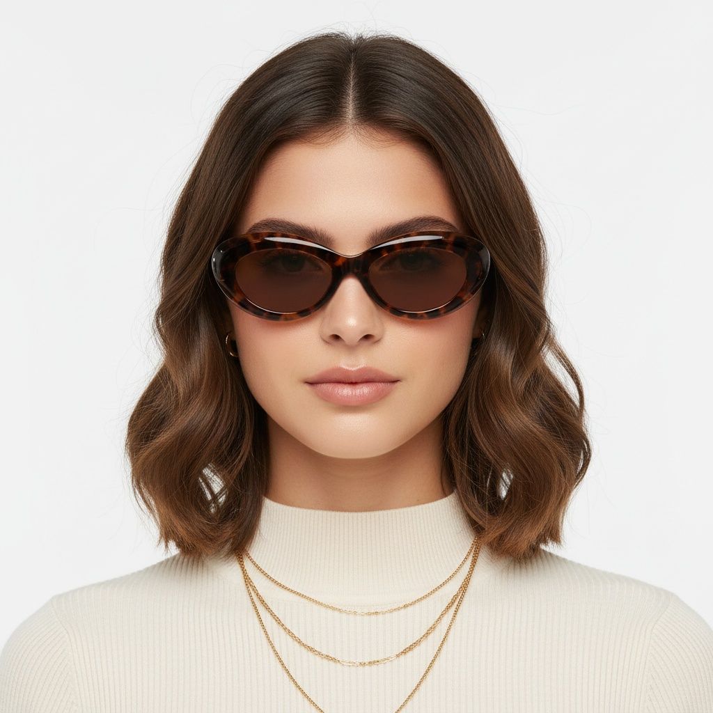 Lunettes de soleil papillon en acétate écaille de tortue #BS2607-0070