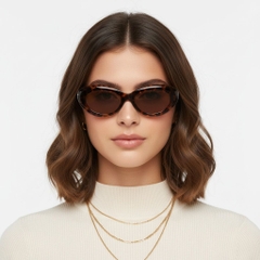 Lunettes de soleil papillon en acétate écaille de tortue #BS2607-0070