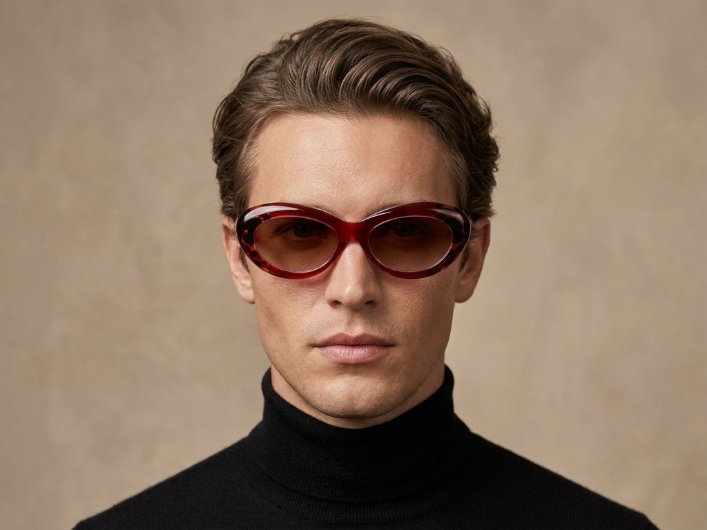 Butterfly Red Acetate Sunglasses #BS2607-0071