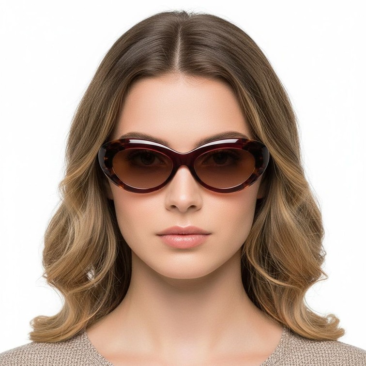 Schmetterlings-rote Acetat-Sonnenbrille #BS2607-0071