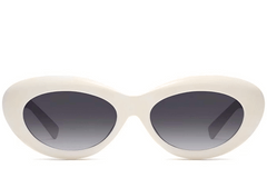 Gafas de sol de acetato color crema con forma de mariposa # BS2607-0072