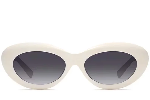 Lunettes de soleil papillon en acétate crème #BS2607-0072