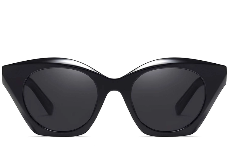 Butterfly Black Acetate Sunglasses #BS2607-0073