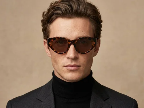 Lunettes de soleil papillon en acétate écaille de tortue #BS2607-0075