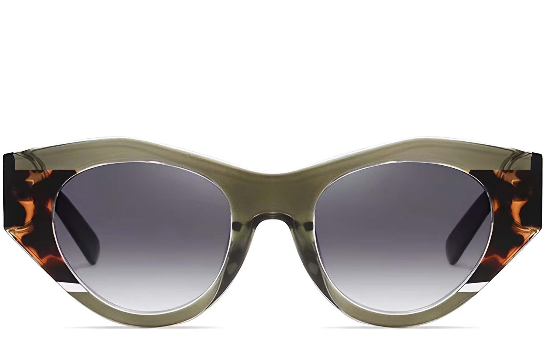 Butterfly Green Acetate Sunglasses #BS2607-0076
