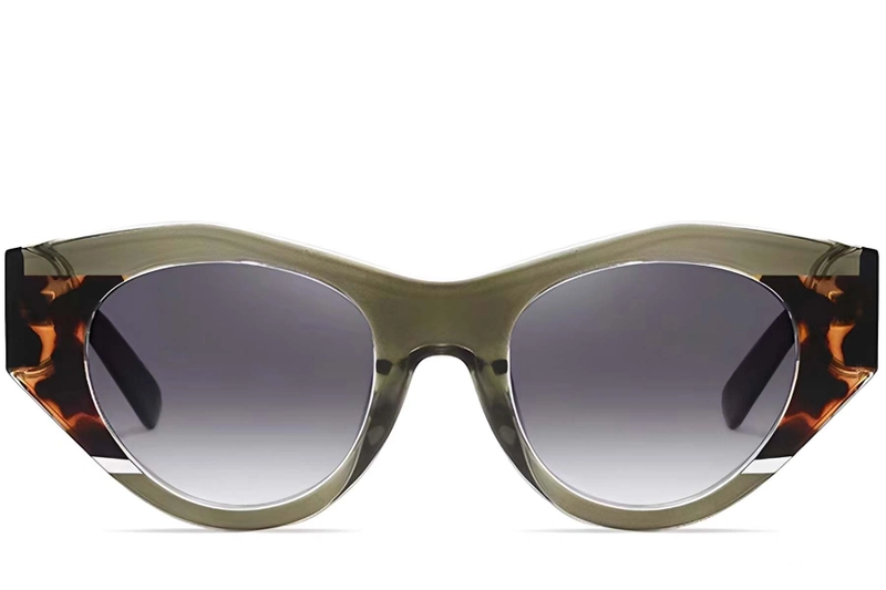 Butterfly Green Acetate Sunglasses #BS2607-0076