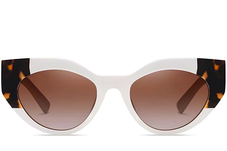Butterfly Cream Acetate Sunglasses #BS2607-0080