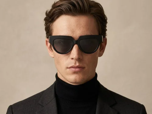 Lunettes de soleil papillon en acétate noir #BS2607-0083