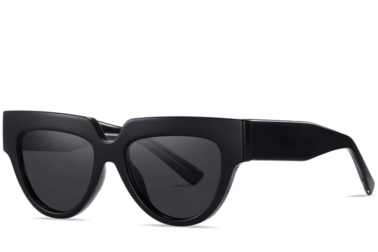 Butterfly Black Acetate Sunglasses #BS2607-0083