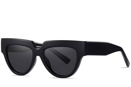Butterfly Black Acetate Sunglasses #BS2607-0083