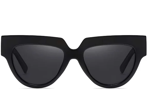 Lunettes de soleil papillon en acétate noir #BS2607-0083