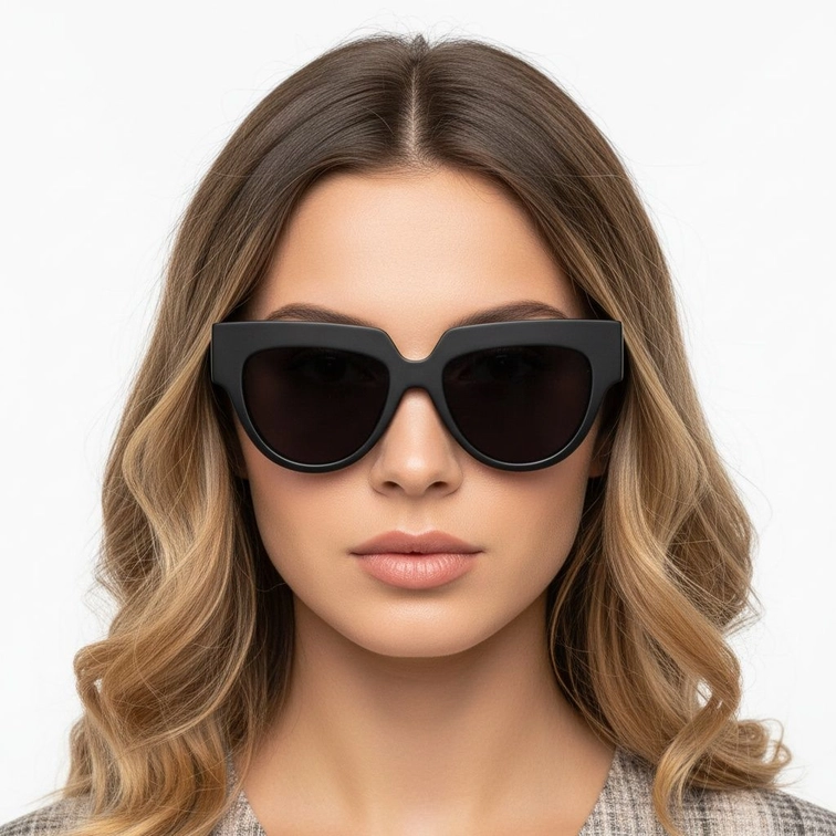 Butterfly Black Acetate Sunglasses #BS2607-0083