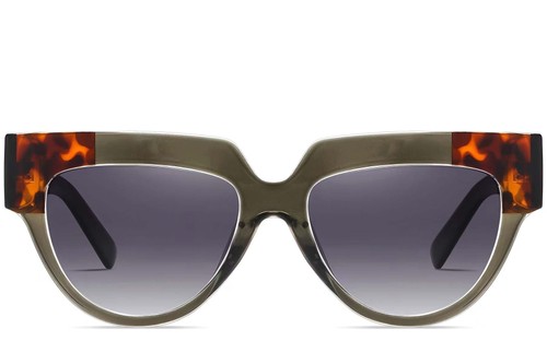 Butterfly Green Acetate Sunglasses #BS2607-0084