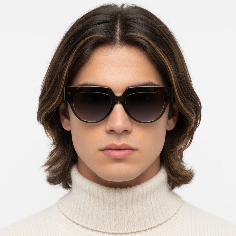 Butterfly Green Acetate Sunglasses #BS2607-0084