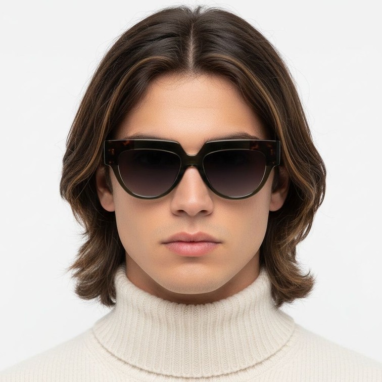 Butterfly Green Acetate Sunglasses #BS2607-0084