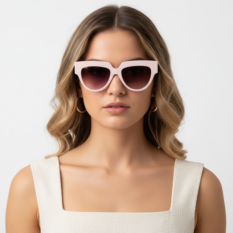 Gafas de sol de acetato rosa mariposa #BS2607-0086