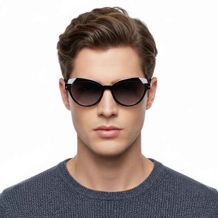 Butterfly Black Acetate Sunglasses #BS2607-0087