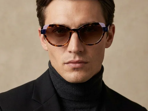 Lunettes de soleil papillon en acétate écaille de tortue #BS2607-0088