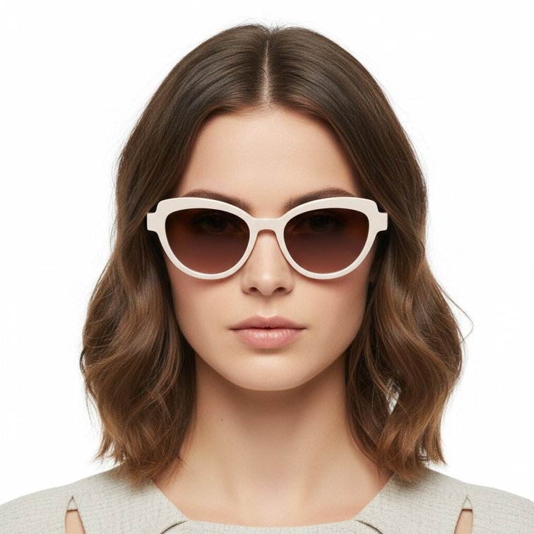 Lunettes de soleil papillon en acétate rose #BS2607-0090