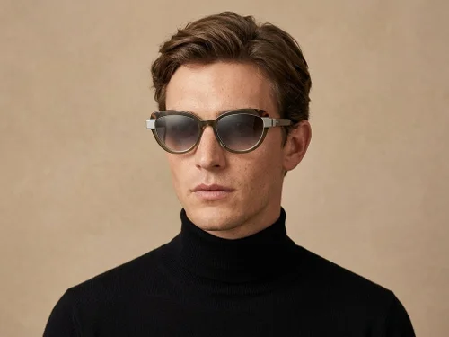 Lunettes de soleil papillon en acétate vert #BS2607-0091