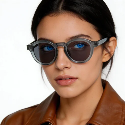 Lunettes de soleil ovales grises TR90 #BS2607-0092