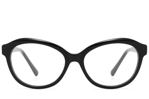 Lunettes papillon en acétate noir #BS2607-0093