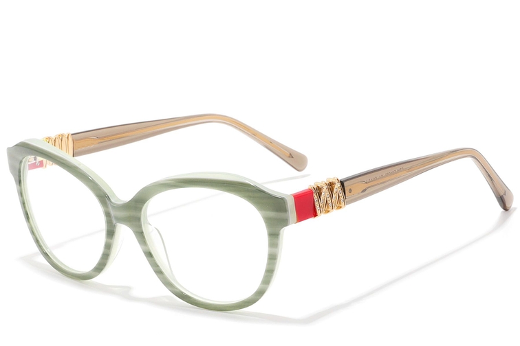 Butterfly Green Acetate Glasses #BS2607-0095