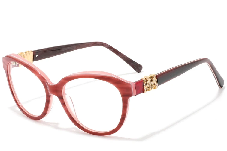 Gafas de acetato rojo mariposa #BS2607-0096