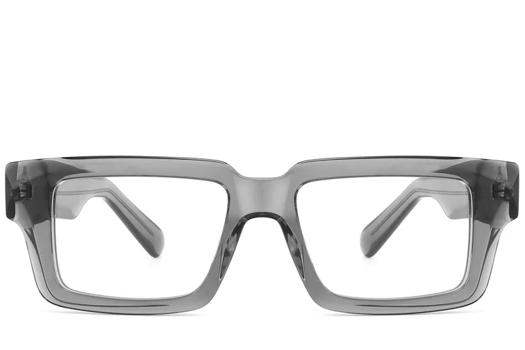 Lunettes rectangulaires en acétate gris #BS2607-0099