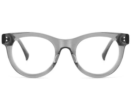 Round Gray Acetate Glasses #BS2607-0104
