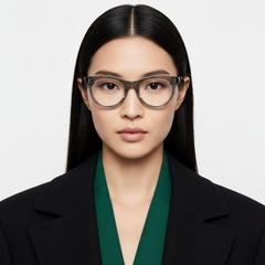 Round Gray Acetate Glasses #BS2607-0104