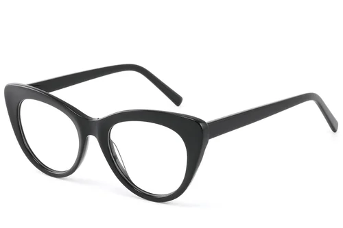 Lunettes papillon en acétate noir #BS2607-0106
