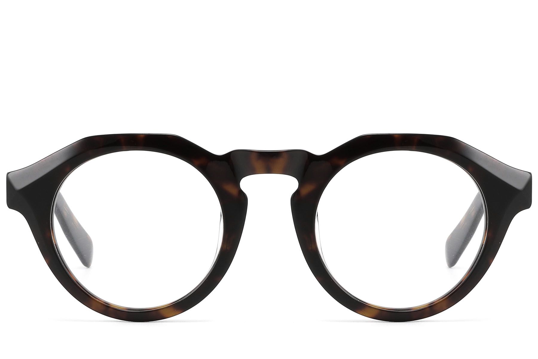Round Tortoiseshell Acetate Glasses #BS2607-0110