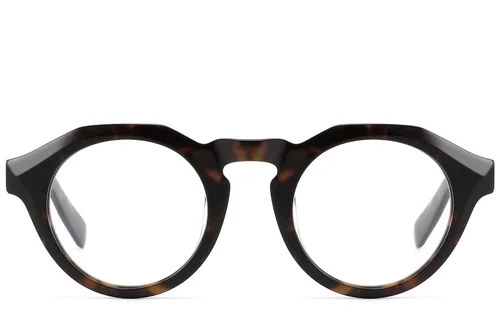 Round Tortoiseshell Acetate Glasses #BS2607-0110