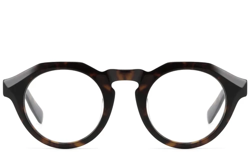 Round Tortoiseshell Acetate Glasses #BS2607-0110